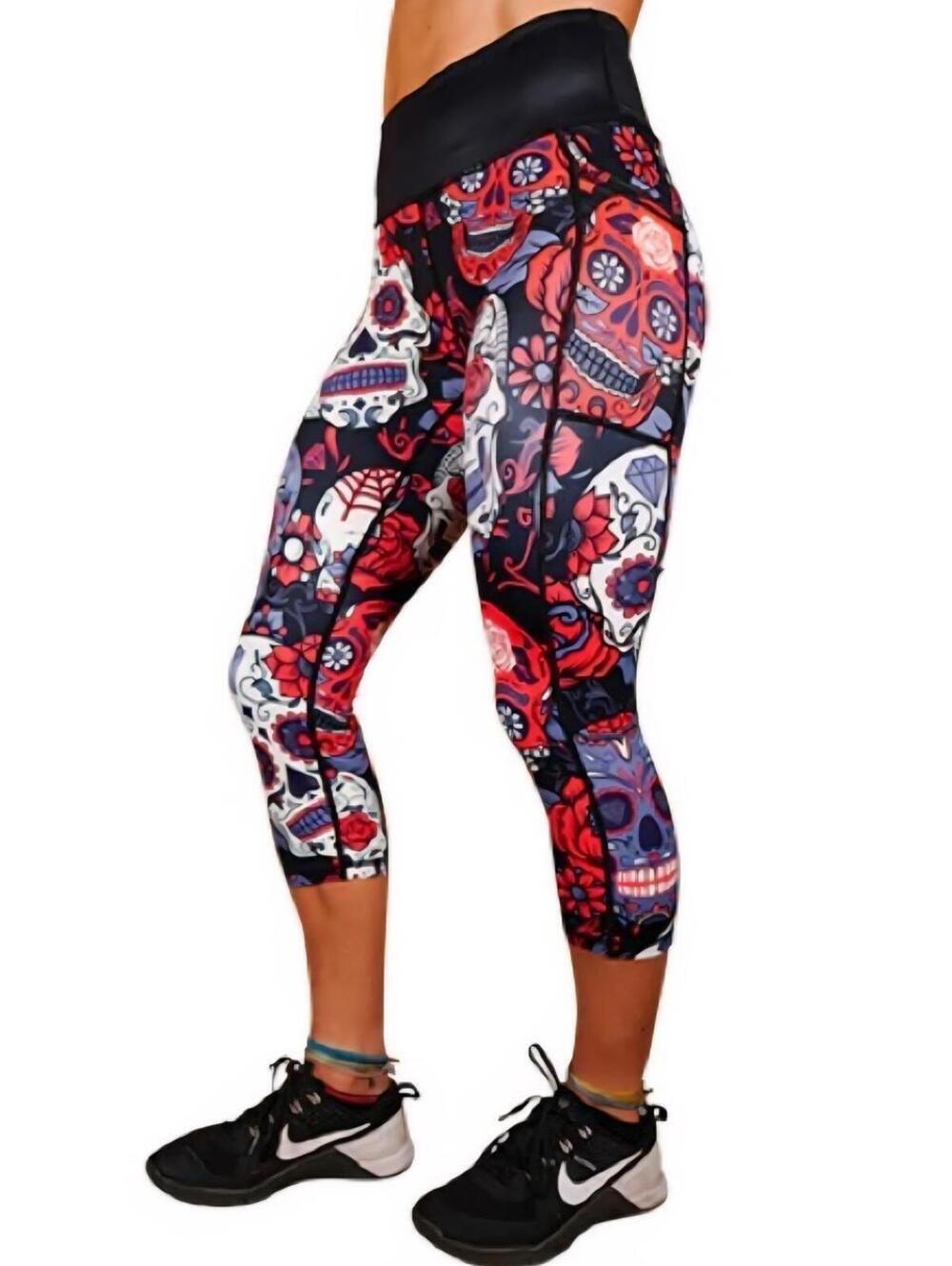 Constantly Varied Gear Sugar Skull Day of the Dead Workout leggings Medium